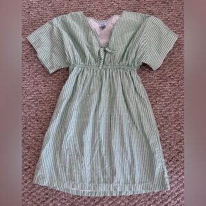 Green and White Striped Coverup